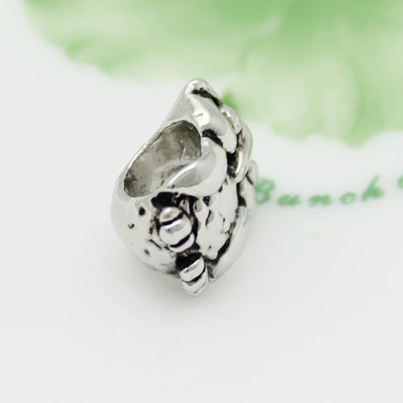 Бесплатная доставка прекрасный Золотой Шарм-бусина в виде птицы подходит для