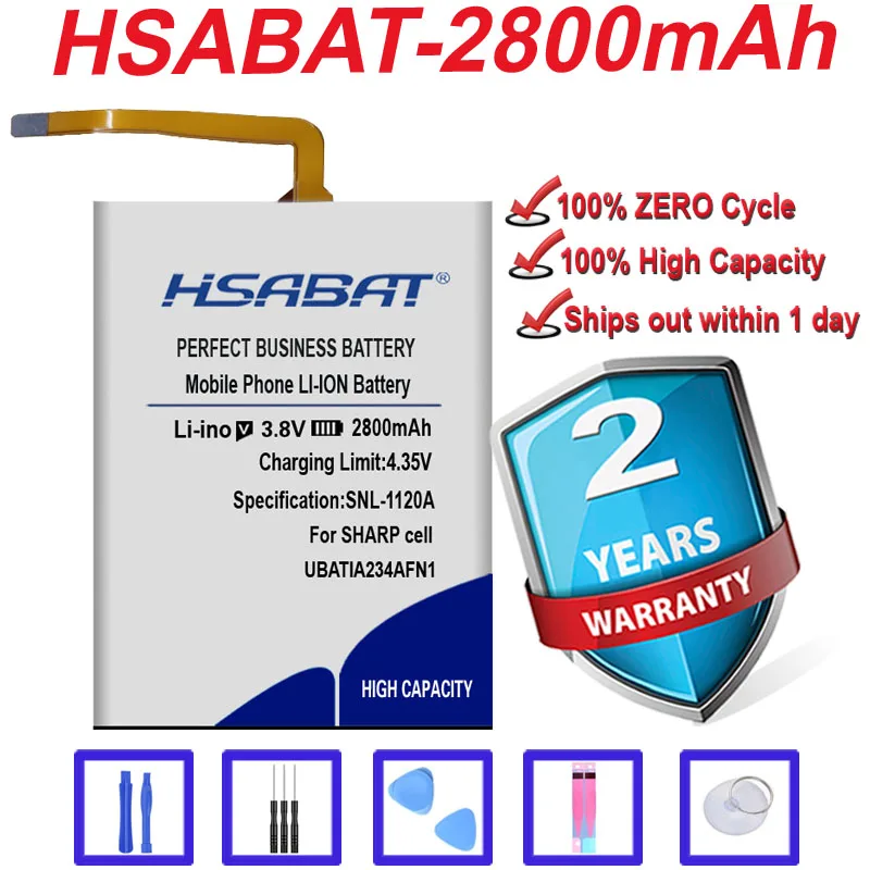 HSABAT Топ бренд 100% новый 2800 мАч UBATIA234AFN1 батарея для Sharp Aquos EX SH-02F в наличии | Мобильные