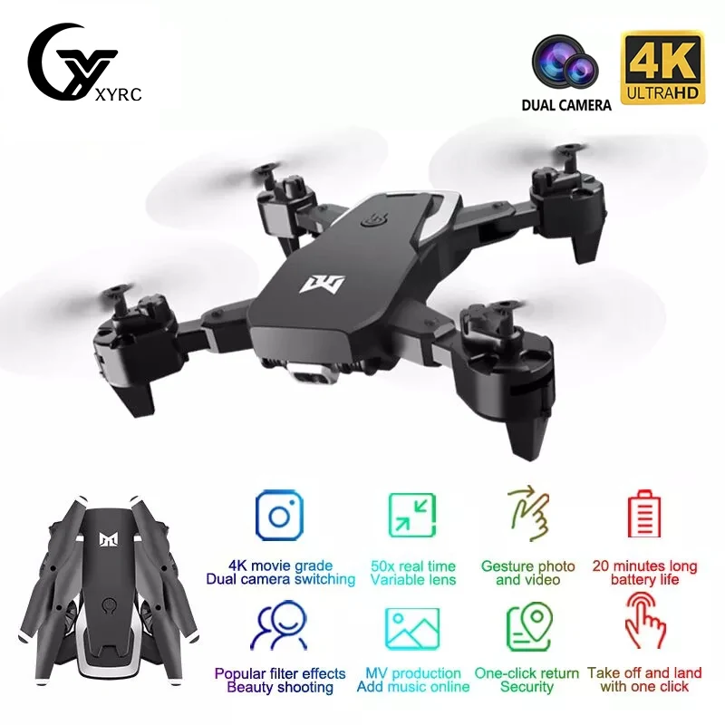 

Квадрокоптер KK6 RC 4K HD с 50-кратным увеличением и двумя камерами