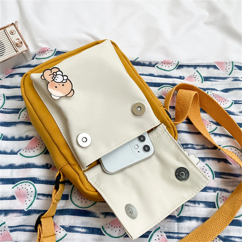 

Summer Fresh Cute Cartoon Hit Color All-match Shoulder Bag Teenager Girl Quality Zipper Casual Crossbody Bag for Women Bolsos