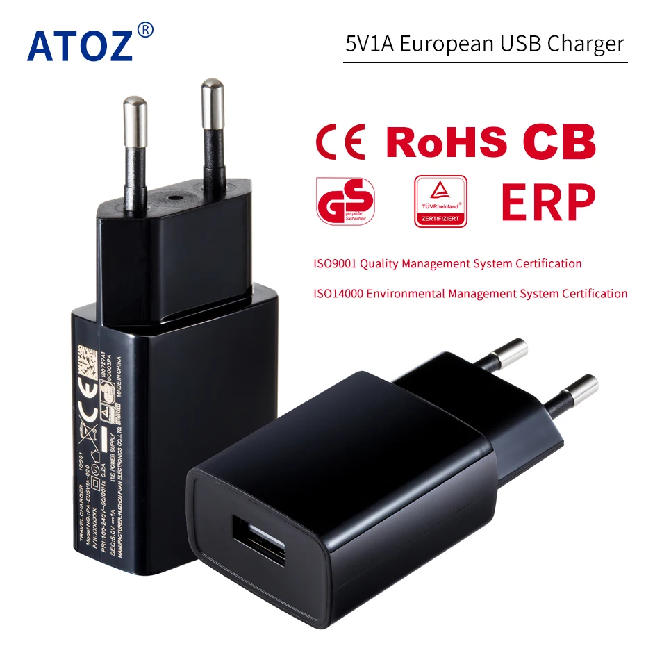 

Зарядное устройство AKENSE с 1 USB-портом, 5 В, 1 А