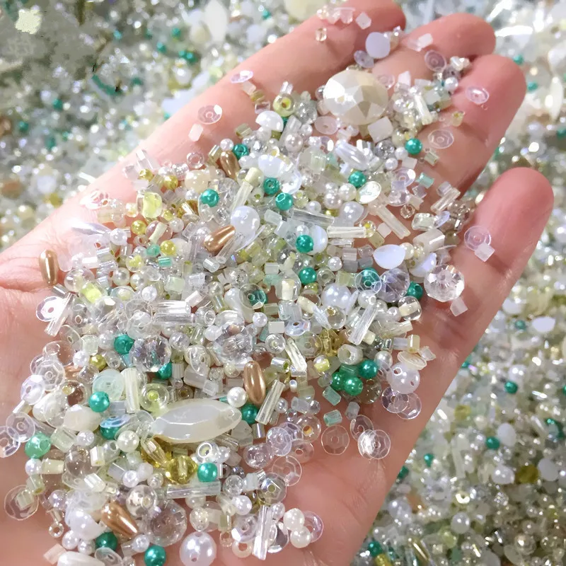 Смешанные Хрустальные стеклянные бусины для ювелирных изделий имитация жемчуга