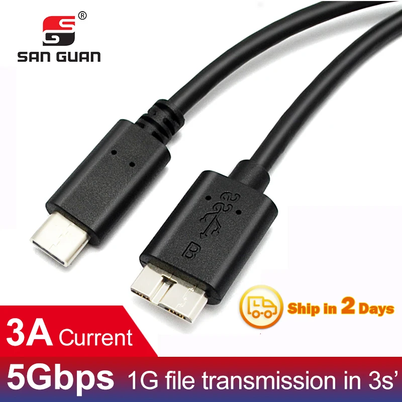 Кабель с разъемами USB C и Micro 3 0 кабель типа B для быстрой зарядки Суперскоростной