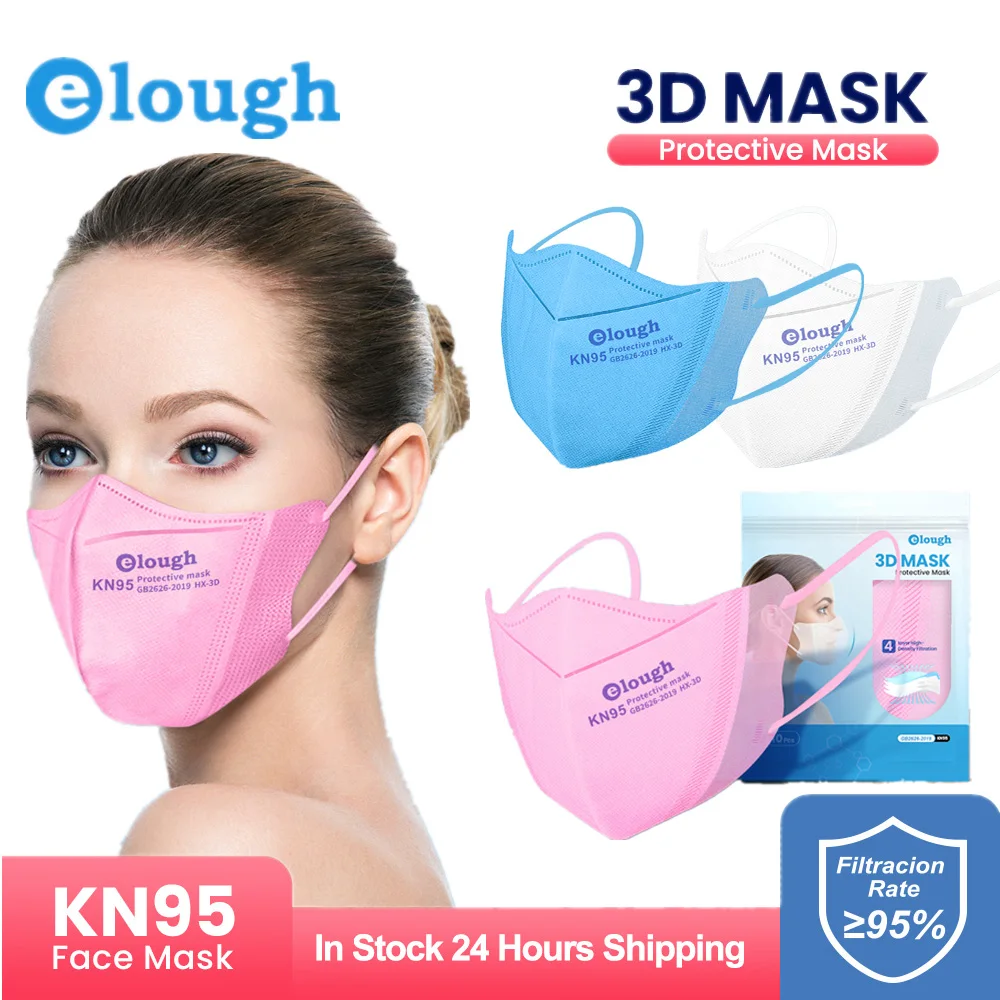 

Elough Woman 3D Face Mask Colores Mascarillas fpp2 homologada KN95 Masks Reusable mascara ffpp2 cubrebocas ffp2mask masque noir