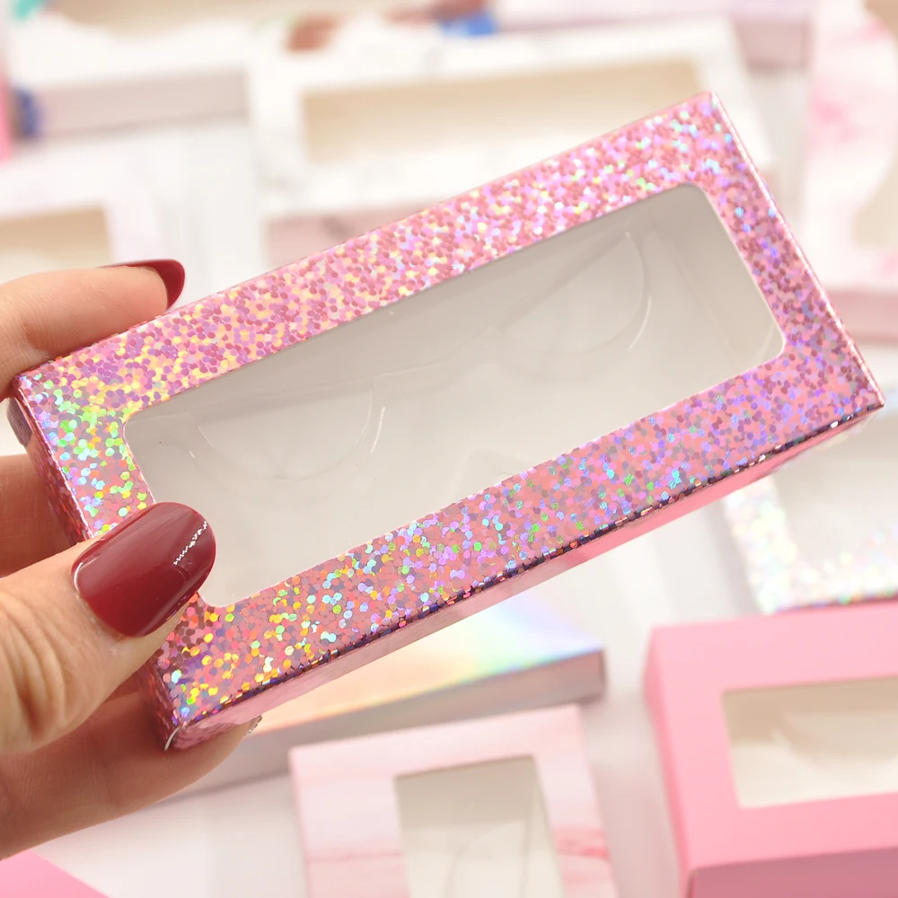 

Wholesale Eyelash Packaging Box Lash Boxes Package Custom Rectangle Paper Box Black 25mm Faux Cils Makeup Storage Case Vendors