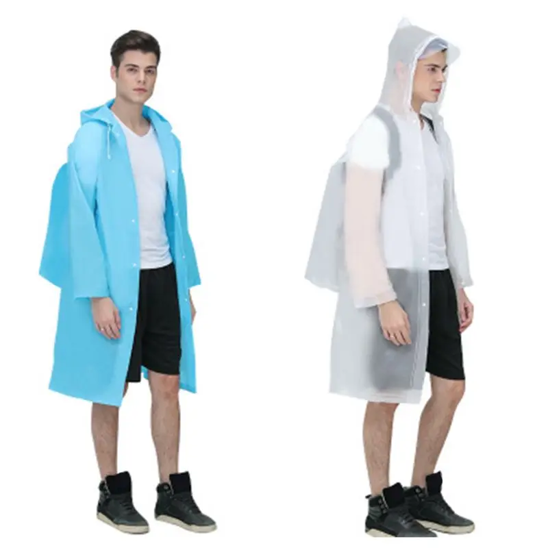 

EVA Reusable Rain Ponchos With Sport Backpack Position Portable For Protection
