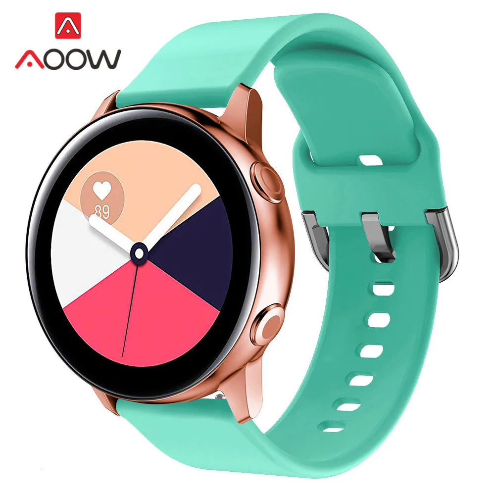 20 мм силиконовый ремешок для часов samsung Galaxy Watch Active 42 мм браслет ремешок для gear S2 Huami Amazfit Bip huawei Watch 2
