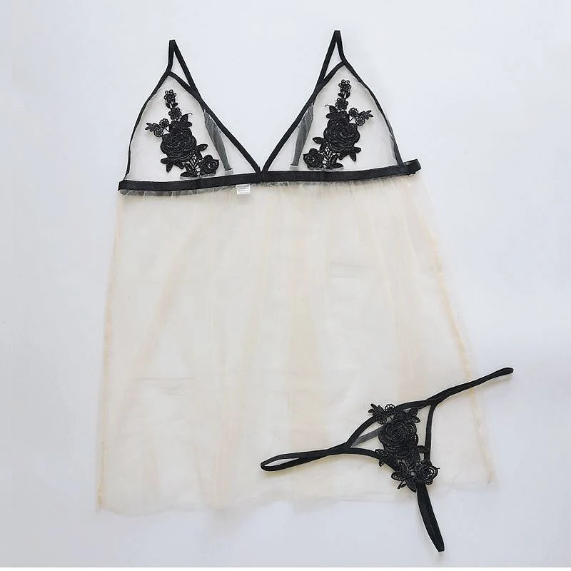 Кружевная Пижама сексуальная женская одежда Babydoll Прозрачное нижнее белье Порно