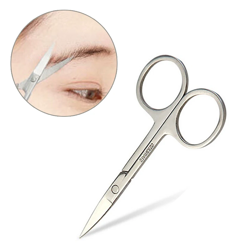 

1Pc Stainless Steel Small Eyebrow Nose Hair Scissors Cut Manicure Facial Trimming Tweezer Women MakeupTool
