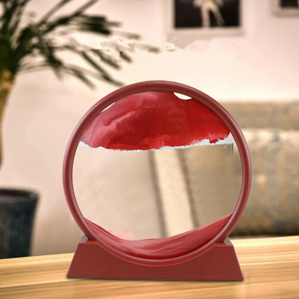 

Hourglass 3D Natural Landscape Flowing Sand Picture Moving Grit Hourglass Quicksand painting living room decoration dropship