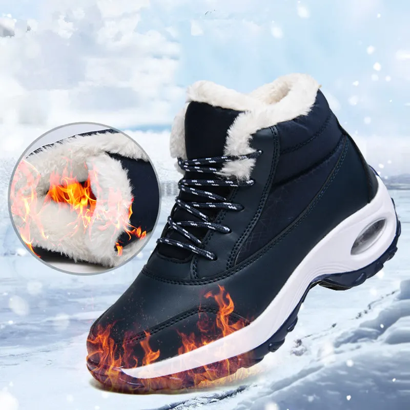 New Women Boots Non-slip Waterproof Winter Ankle Snow Boots Women Platform Warm Winter Shoes with Thick Fur Footwear Casual
