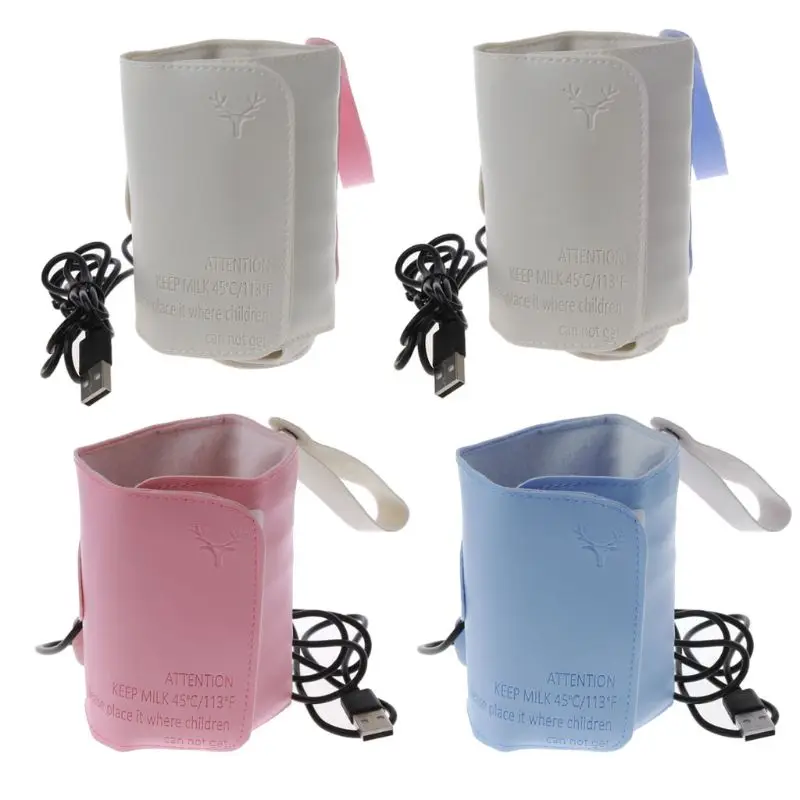 

USB Charging Baby Bottle Heated Cover Newborn Baby Bottle Feeding Insulated Bag