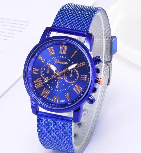 C37 Blue Простые Модные Детские часы с ремешком из искусственной кожи Geneva кварцевые аналоговые детские наручные часы W327 - Цвет: C37 Blue