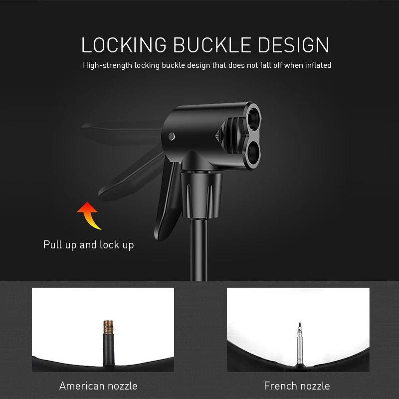 Насос велосипедный из алюминиевого сплава с манометром и ножной