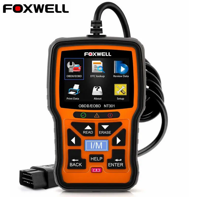 Foxwell nt301 OBD OBD2 Двигатели для автомобиля универсальный автомобильный код читателя диагностический инструмент multi-языки OBD 2 Диагностический прибор ОДБ 2 автомобильная сканер