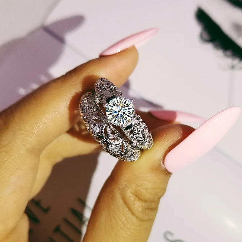 Набор свадебных колец для невесты классическое обручальное кольцо женщин