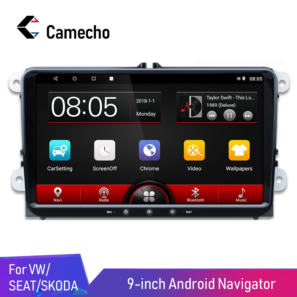 Camecho Универсальный Android 7 1 2 Din Автомобильный gps мультимедийный плеер 9