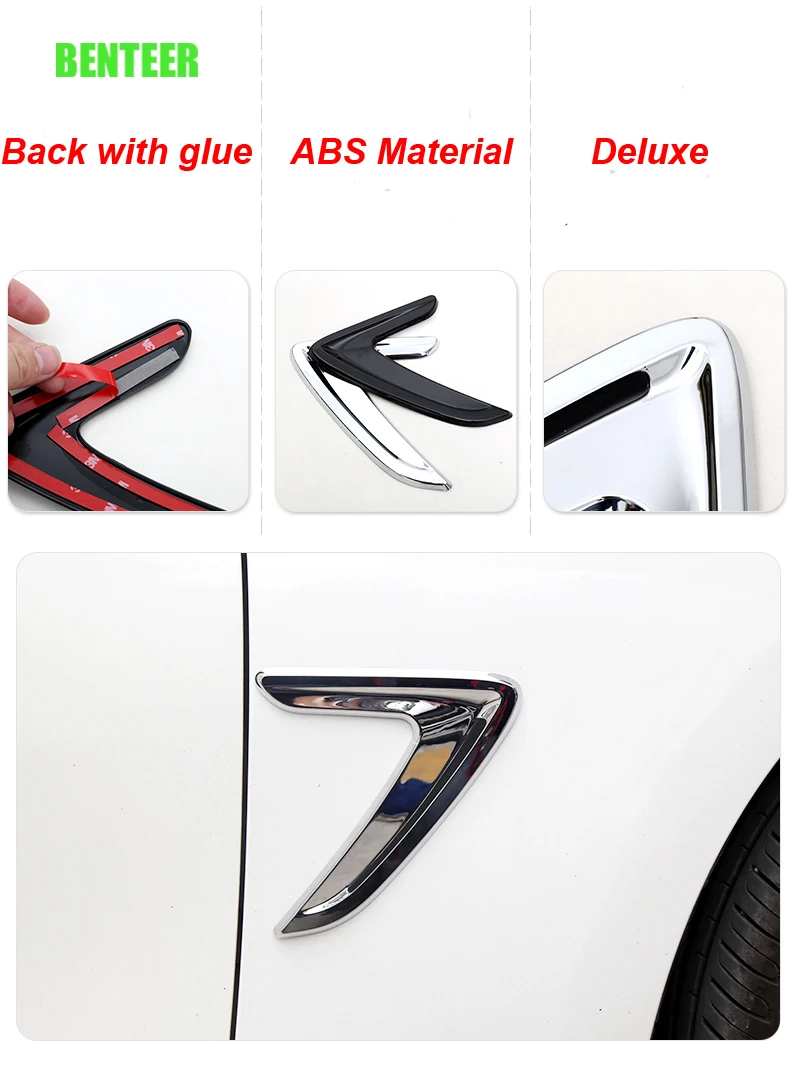 

2pcs Lastest design car fender sticker for 2013 TO 2017 BMW 3 Series F30 F35 316 318 320 325 330 335