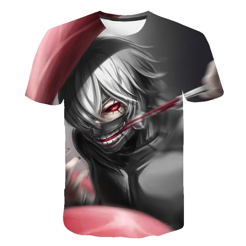 Новая летняя футболка с аниме Tokyo Ghoul для мужчин и женщин крутые топы мальчиков 3D