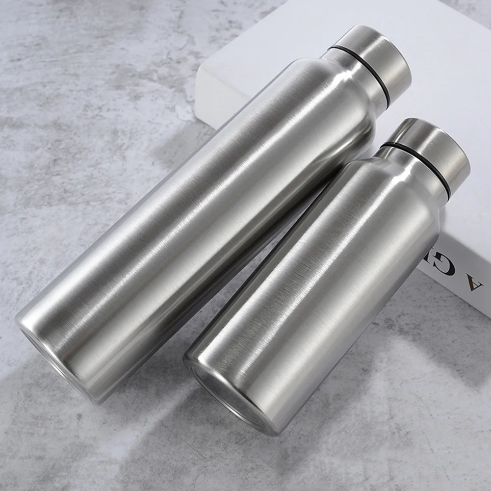 650ML/1000ML Stainless Cola Motion Sports Water Bottle Rugged Cup Monolayer Metal Color Drink Drinkware | Спорт и развлечения