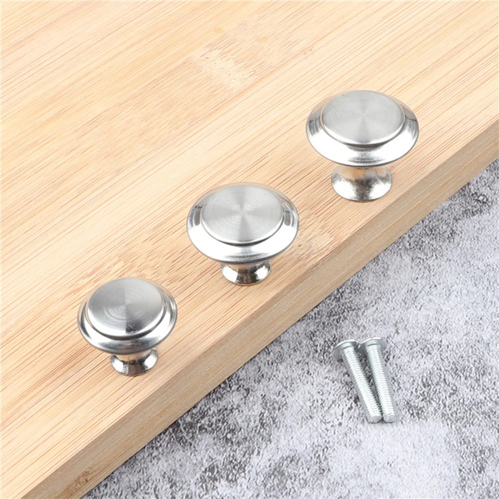 

20pcs Drawer Handles With Screws Stainless Steel Drawer Knobs Kitchen Cupboard Door Round Handles Cabinet Pulls With Screws