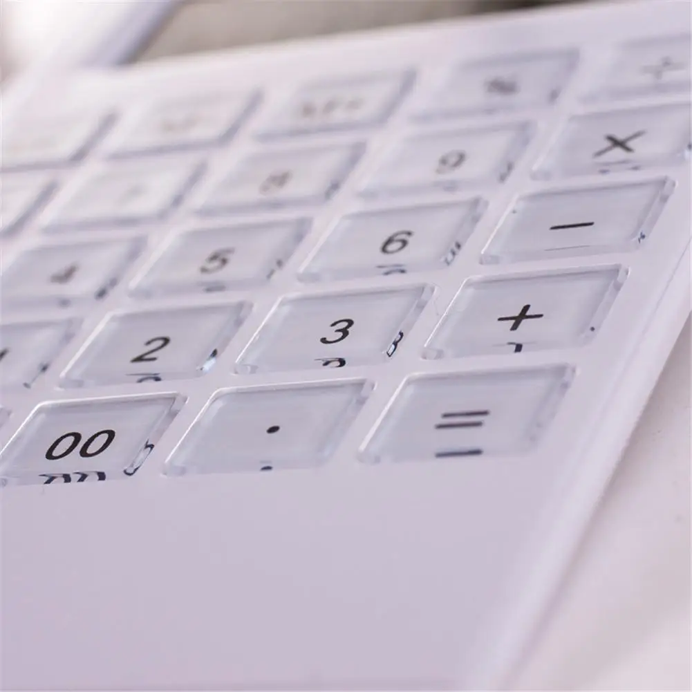 Настольный калькулятор ультратонкий 12 цифр большой дисплей солнечная батарея