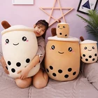 Kawaii пузырьковая чайная чашка плюшевая подушка мягкие игрушки молочный чай кукла фрукты чай чашка диван Подушка Декор детские игрушки девочка подарок