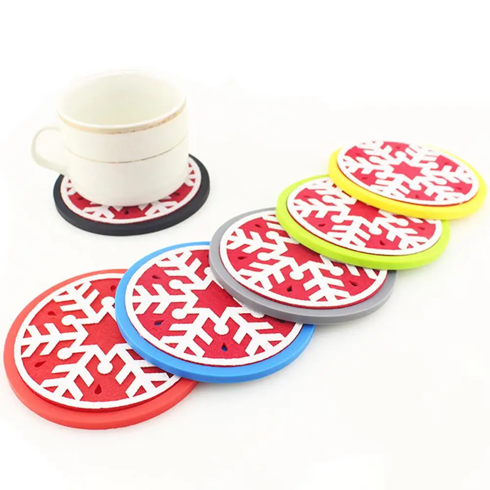 Рождественское украшение обеденный стол коврик Рождественская елка снежинка