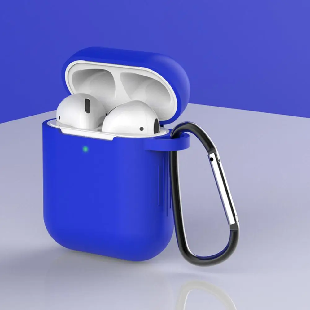 

Silicone Mini Earphone Protective Case Storage Box with Lanyard for Air-Pods 1 2