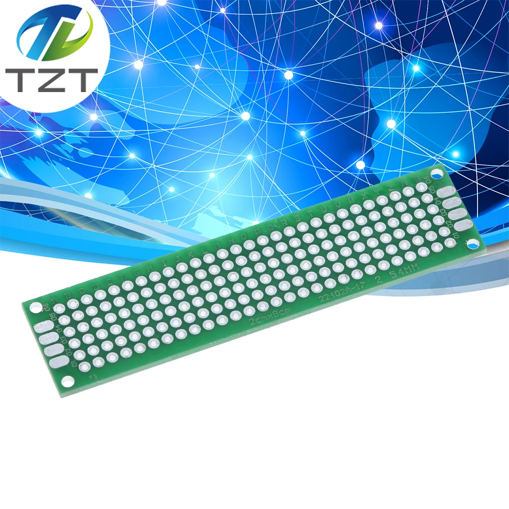 TZT 10 шт./лот 2x8 двухсторонний медный прототип печатной платы универсальная плата