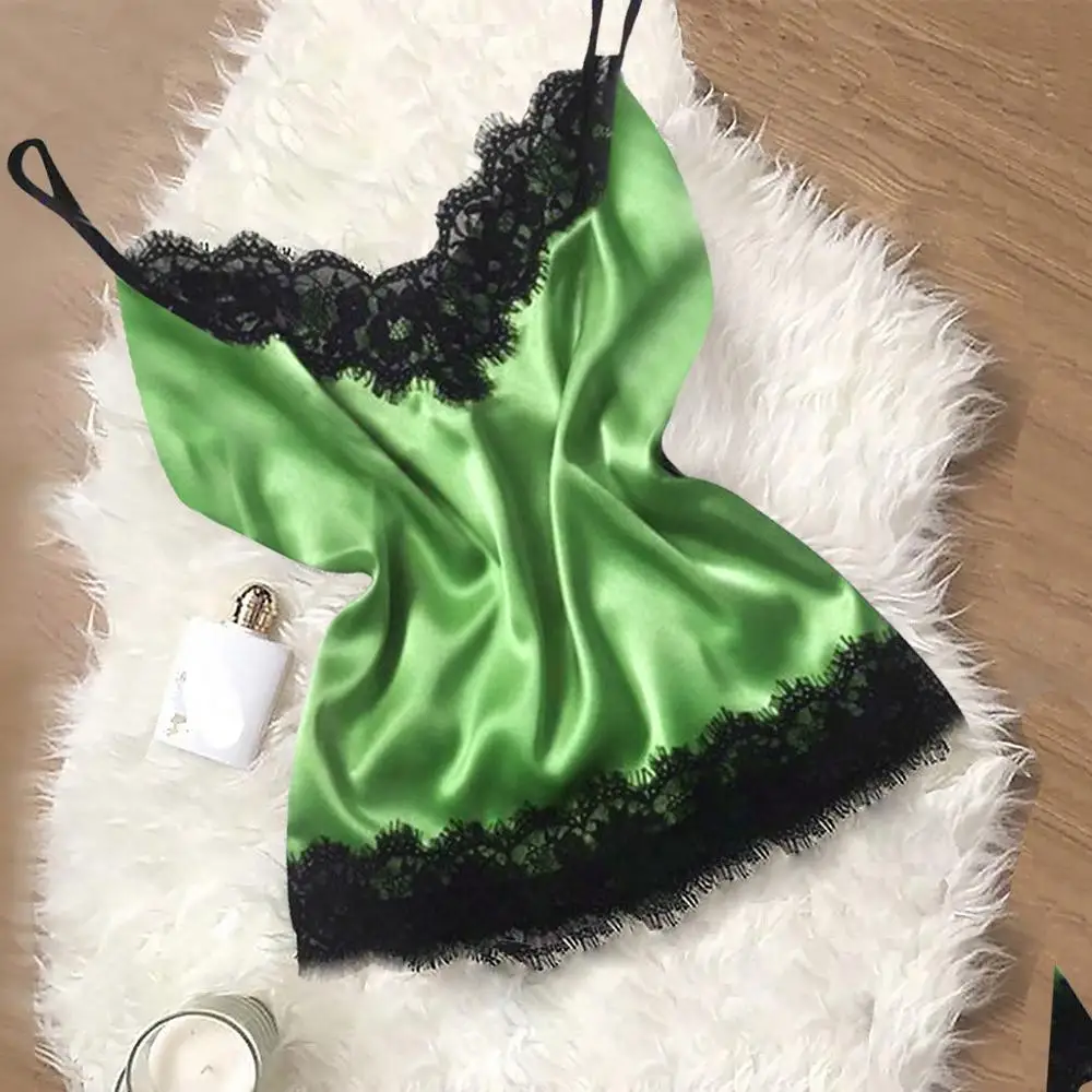 

Women Sleepwear Set Nightwear Set Lace Satin Lingerie Temptation Babydoll Underwear Nightdress sexy Nuisette #2N20