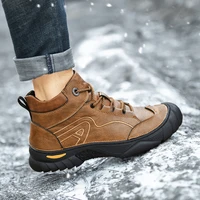 middle cut outdoor hiking boots casual cotton shoes