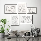 Плакаты и принты Picasso Matisse, абстрактная девушка, птица, линия, холст, живопись, настенные картины для гостиной, скандинавский Декор для дома