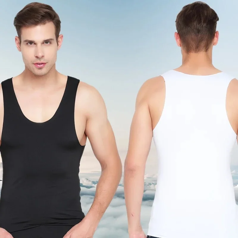 TJ Tianjun Ice Silk Trackless мужской жилет для мужчин Летний стиль похудения облегающая