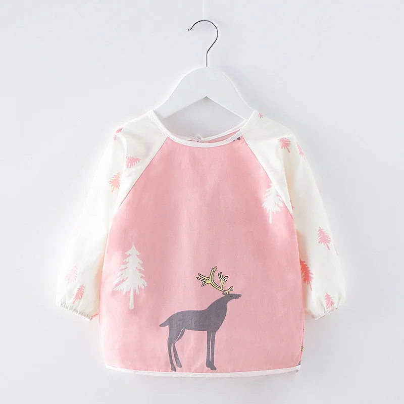 New Arrive Cute Baby Waterproof Long Sleeve Apron Children Feeding Smock Bib Burp Clothes Soft Eat Toddler Clothing AXP042 | Детская