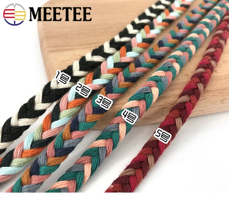 Плетеные хлопковые веревки 10 м 3 нити 8 мм для самостоятельного декора подарочная