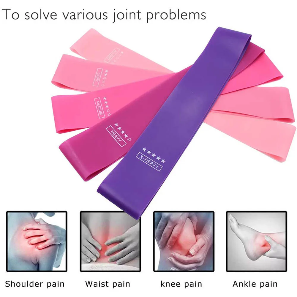 5 шт. Резистентные ленты для йоги растягивающаяся резиновая петля оборудование
