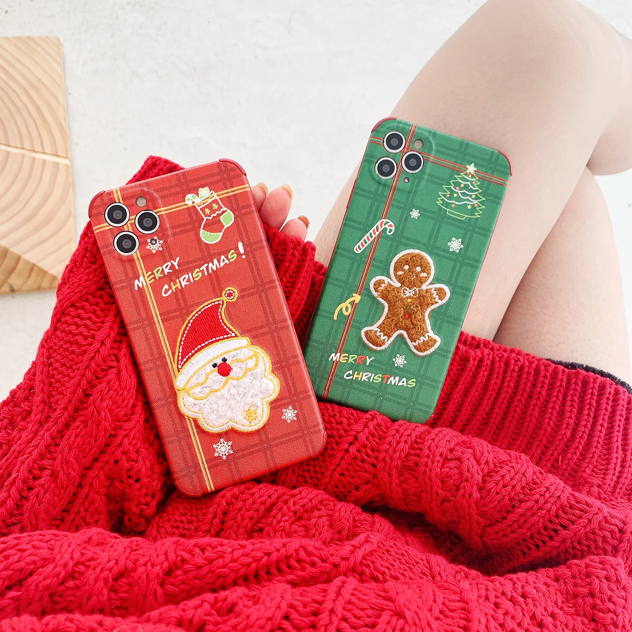 

Silk pattern-Christmas model is suitable for iphone11ProMax mobile phone case 7 / 8plus x xsmax xr protective cover