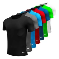 100 polyester running t shirts fitness training tights football shirts sports shirt male compression gym sports clothing