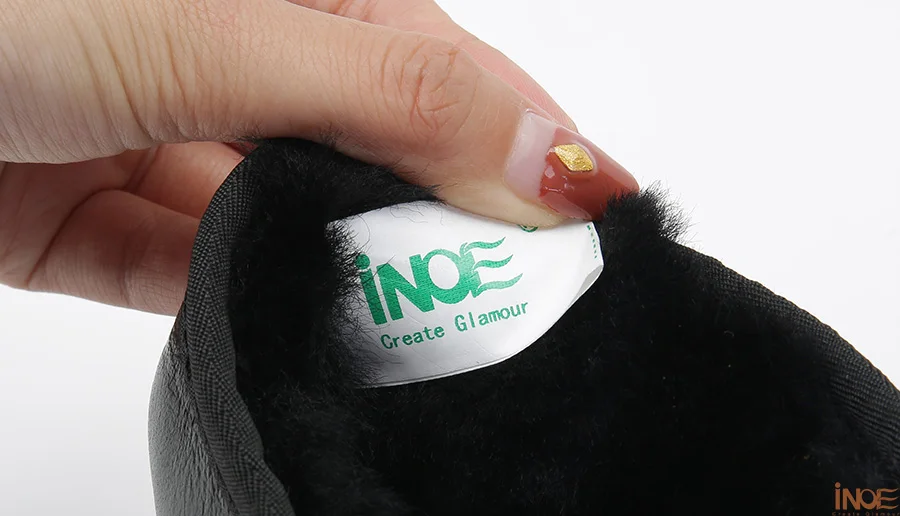 INOE мужские зимние ботинки из овечьей кожи с меховой подкладкой Короткие Зимние ботильоны на молнии сохраняющая тепло обувь удобные практичные мужские зимние полуботинки на нескользящей подошве с молнией коричневый