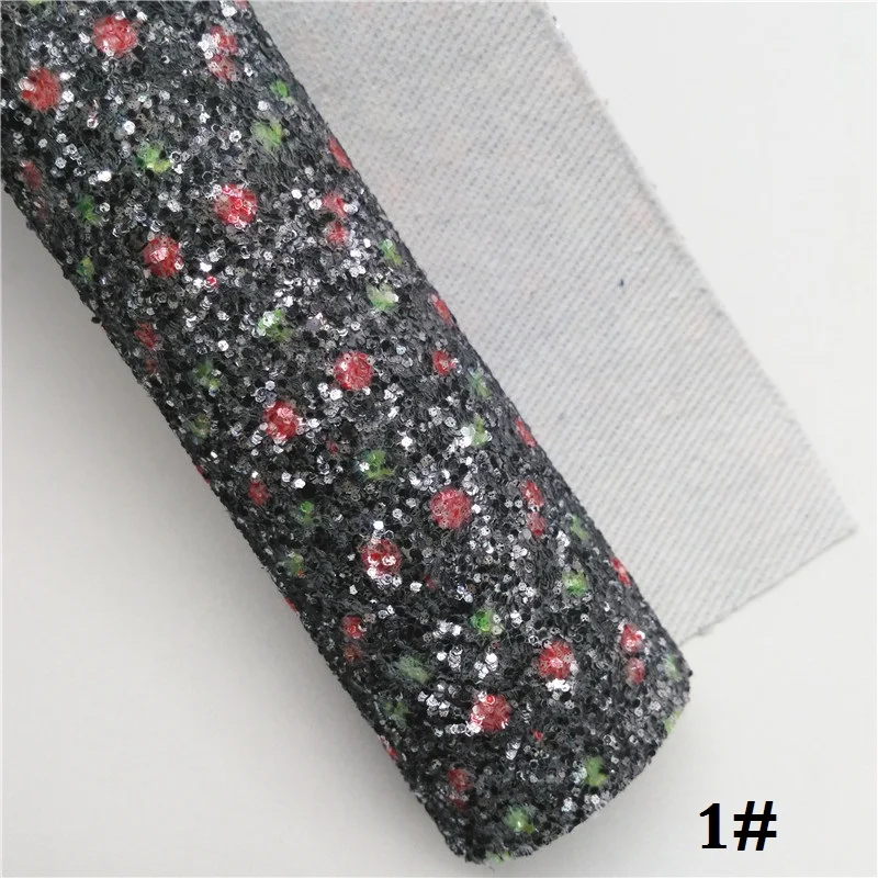 1 Glitterwishcome 21X29 см A4 Размер блестящая ткань, вишневый блеск с принтом Кожа, блестящие кожаные листы винил для бантов, GM592A - Цвет: 1
