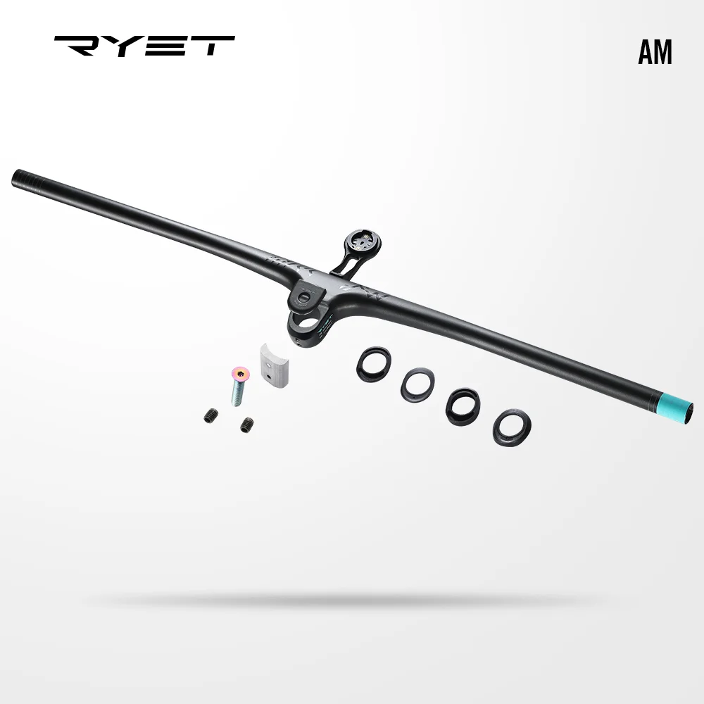 RYET MTB Интегрированный руль T1000 Carbon Rise 810 мм-7 градусов UD матовый велосипед AM XC
