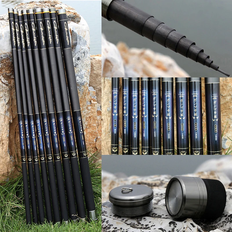 Телескопическая удочка из высокоуглеродистой стали сверхпрочная длинная секция