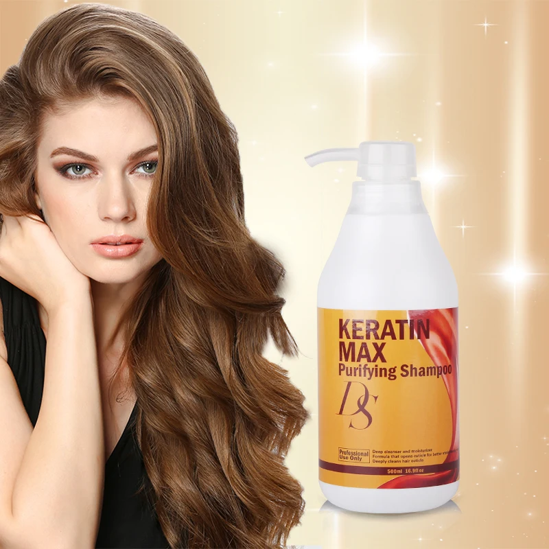 

DS Max Brazilian Keratin Treatment 500ML Purifying Shampoo Deep Cleaning Hair Before Straighten Hair Care Salon Products