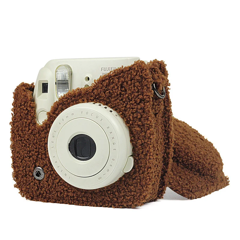 Мягкий короткий плюшевый чехол Instax Mini 8/8 +/9 сумка для камеры Fujifilm мгновенная