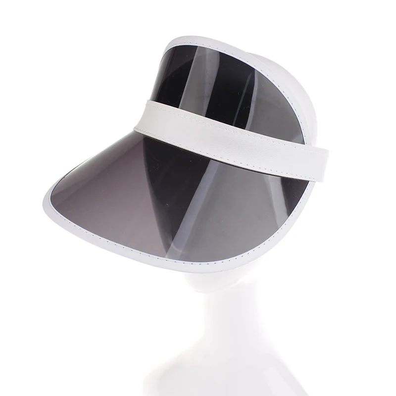 

Summer Unisex Women Men Baseball Cap Candy Color Transparent Empty Top Plastic PVC Sunshade Hat Visor Caps Bicycle Hat Sun Hat