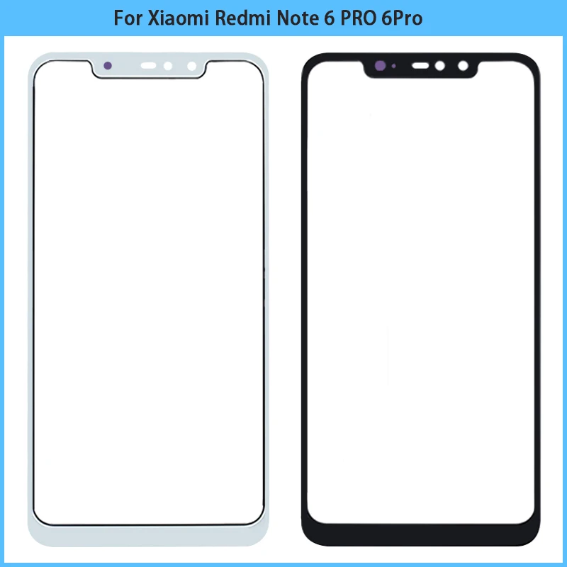

Внешняя сенсорная панель для Xiaomi Redmi Note 6 PRO 6Pro, стеклянная линза, сенсорный ЖК-экран, переднее стекло, замена