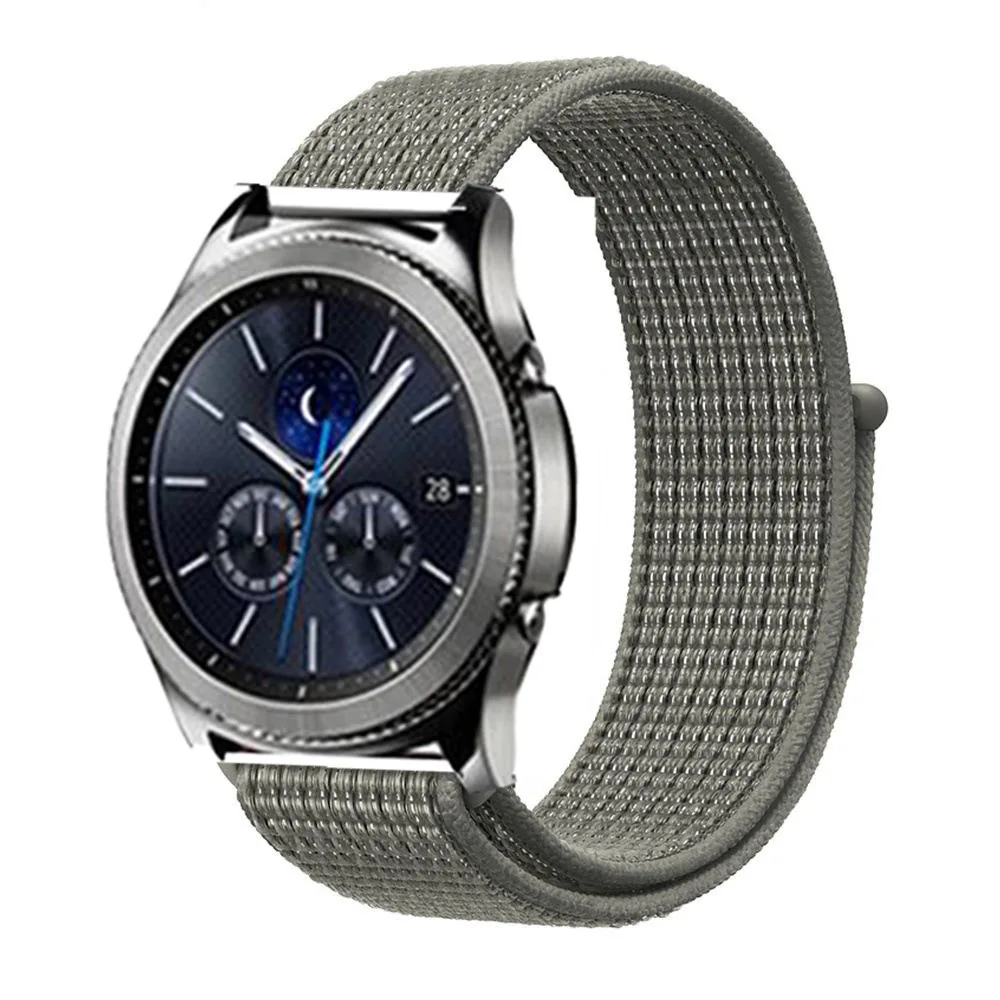 22 мм ремешок для часов samsung galaxy watch 46 мм 42 мм активный 2 нейлон huawei watch gt ремешок Amazfit bip gear S3 Frontier 44 40 - Цвет ремешка: sprucc fog 34