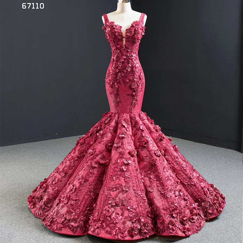 J67110 Jancember Mermaid Formal Dress Halter Sleeveless Pearls Lace Applique lace up back lace long veil New Robe Dubai Soiree