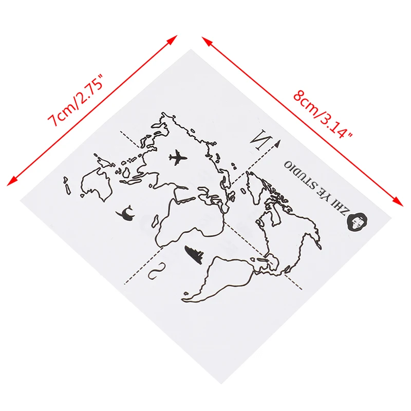

Waterproof Temporary Fake Tattoo Stickers Vintage Hand-painted Map Geometric